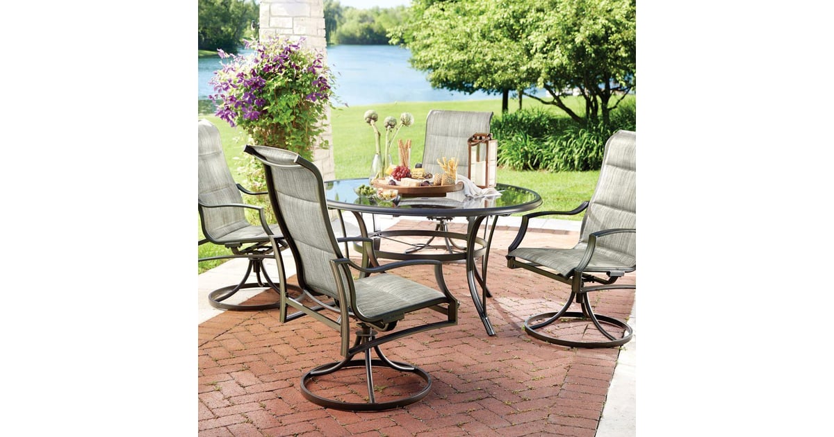 Hampton Bay Statesville 5 Piece Padded Sling Patio Dining Set