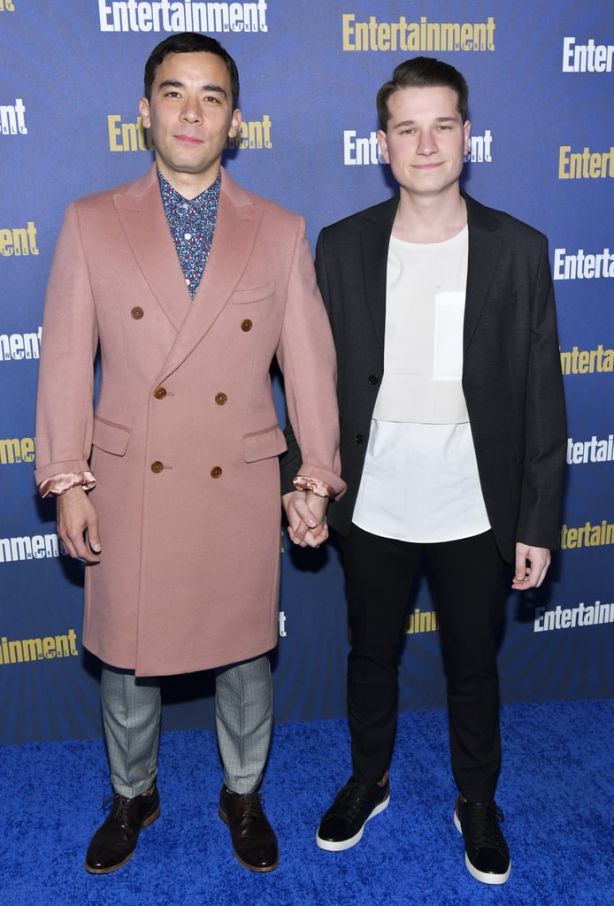 Conrad Ricamora and Joshua Cockream at EW's 2020 SAG Awards Preparty