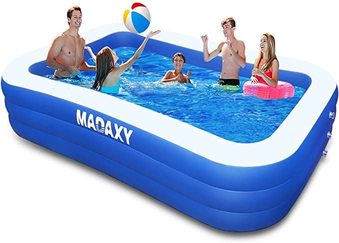 Sun Squad Inflatable Family Lounge Swimming Pool w/ Bench like Intex IN HAND 