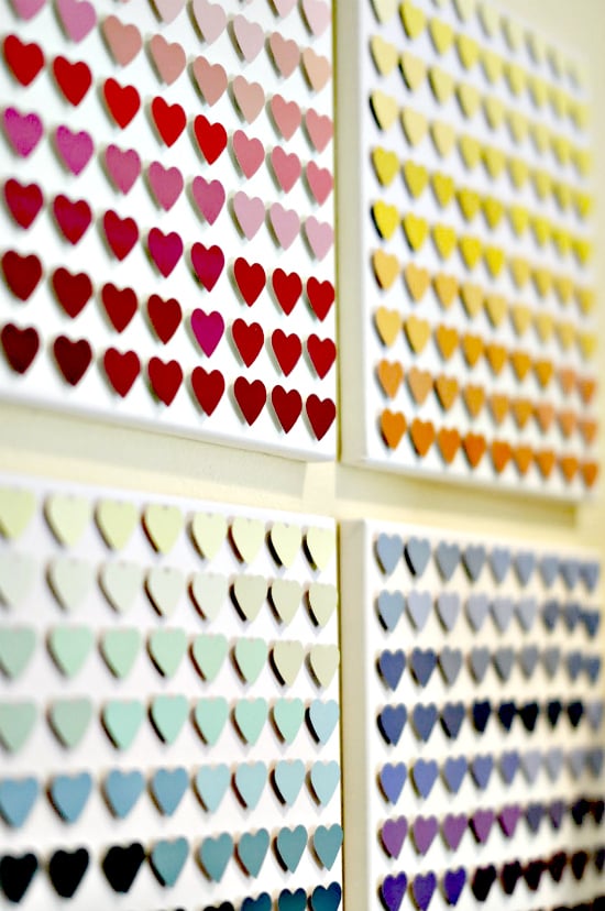 Paint Chip Heart Art