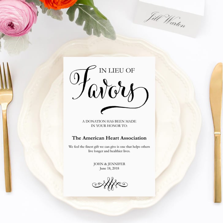 Donations The Best Wedding Favors People Will Use POPSUGAR Smart