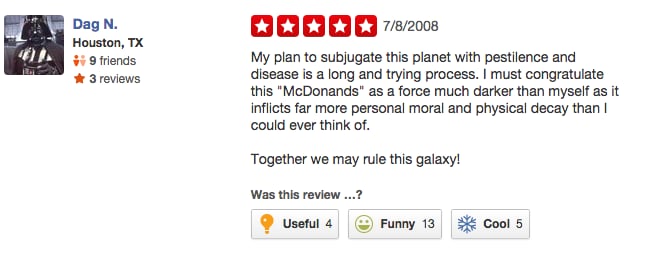 The force is strong with . . . McDonald's