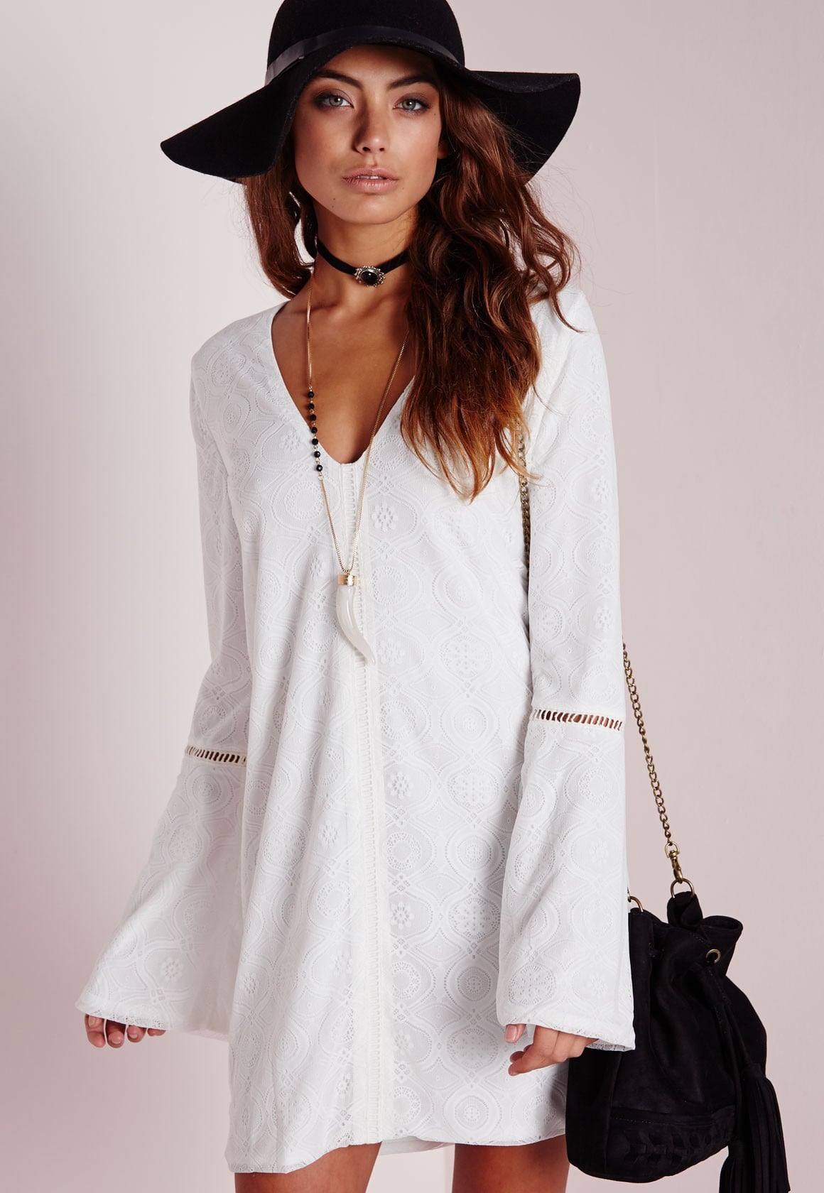 Missguided Ladder Detail Bell Sleeve 