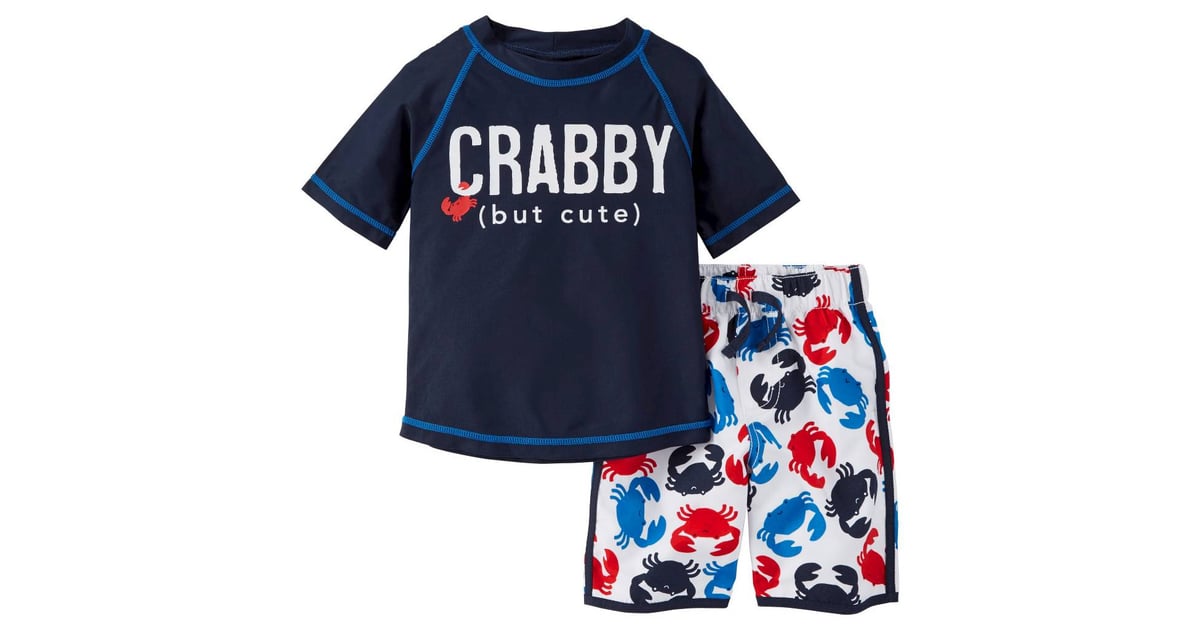 Crab Rash Guard Swimsuit Set The Best Rash Guards For Kids POPSUGAR