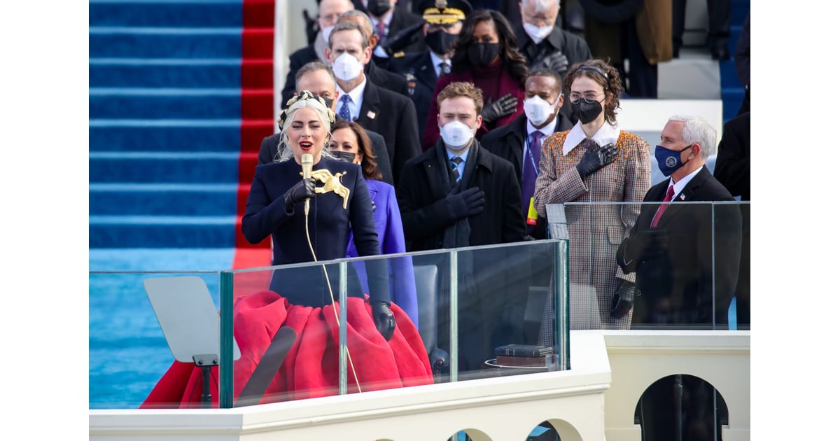 Lady Gaga Wore Custom Schiaparelli on Inauguration Day ...