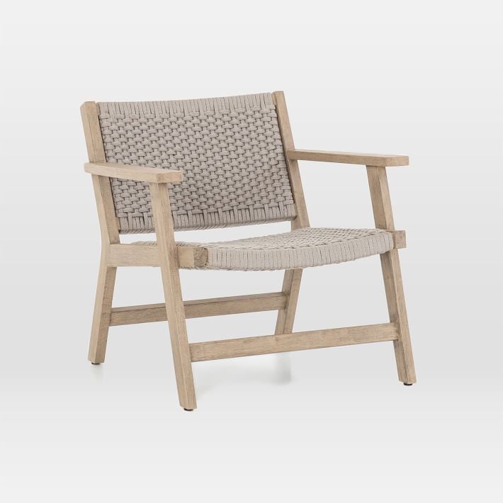 Teak Wood and Rope Outdoor Chair
