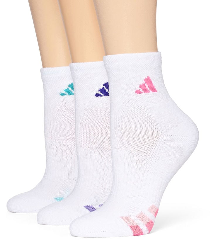 Adidas ClimaLite Cushioned Quarter Socks, 3-Pack ($14)