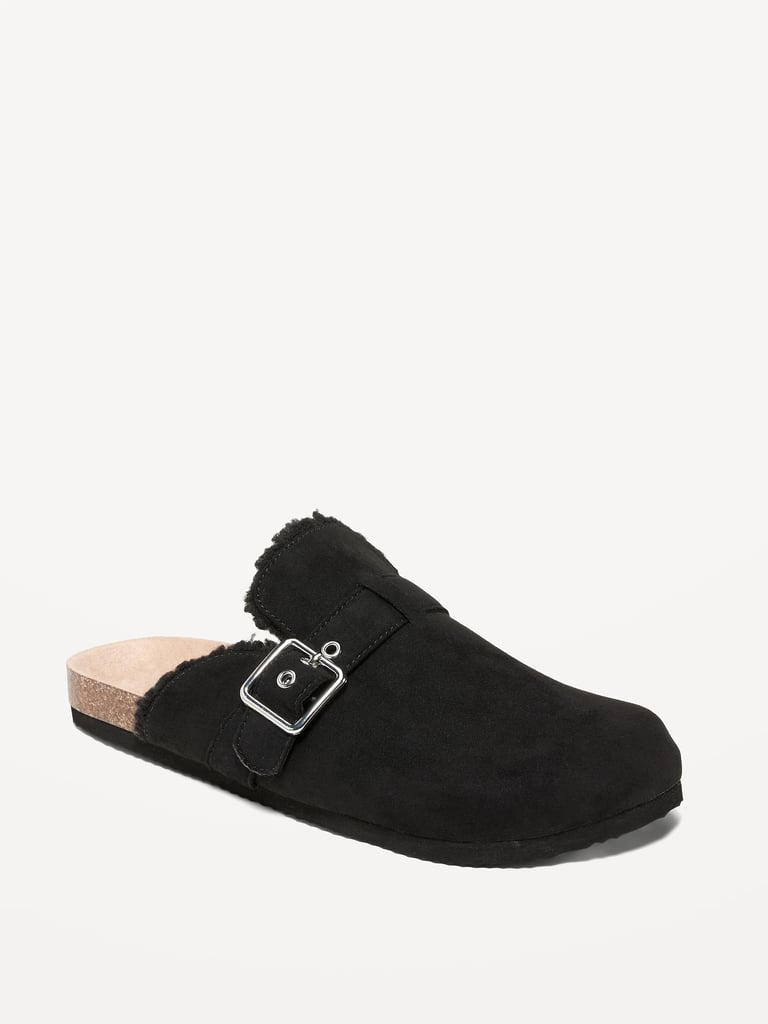 Old Navy Faux-Suede Sherpa-Lined Clog Shoes