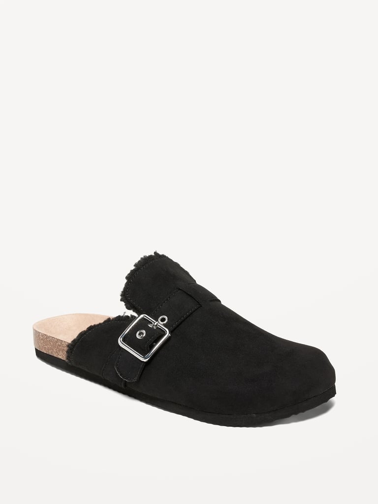 Top Pick: Old Navy Faux-Suede Sherpa-Lined Clog Shoes