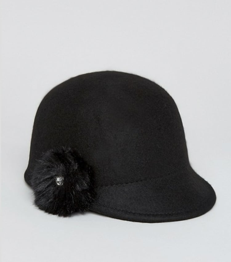 Ted Baker Felt Hat With Faux Fur Pompom