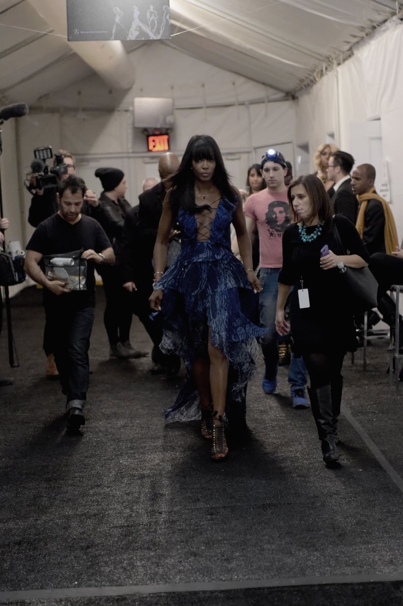 Naomi Campbell Backstage at Her Fashion For Relief Charity Show