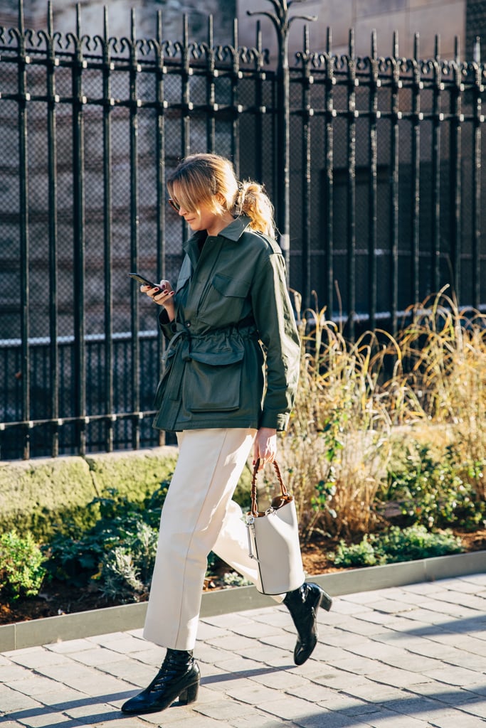 With a Green Rain Jacket and Patent Leather Boots