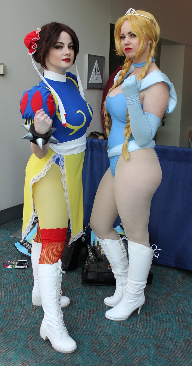 Nerdy Couples' Costumes Ideas: Street Fighter Snow White and Cinderella