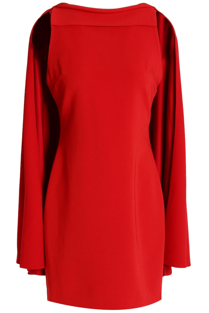 Alice & Olivia Neely Cape-Back Crepe Mini Dress