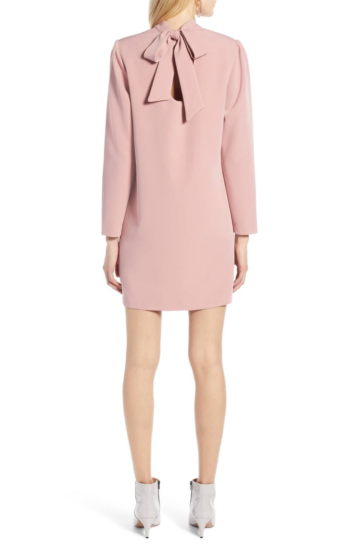 Halogen Bow Back Ponte Shift Dress | The 21 Cutest Long-Sleeved Dresses  Online Will Keep You Warm All Winter Long | POPSUGAR Fashion Photo 18