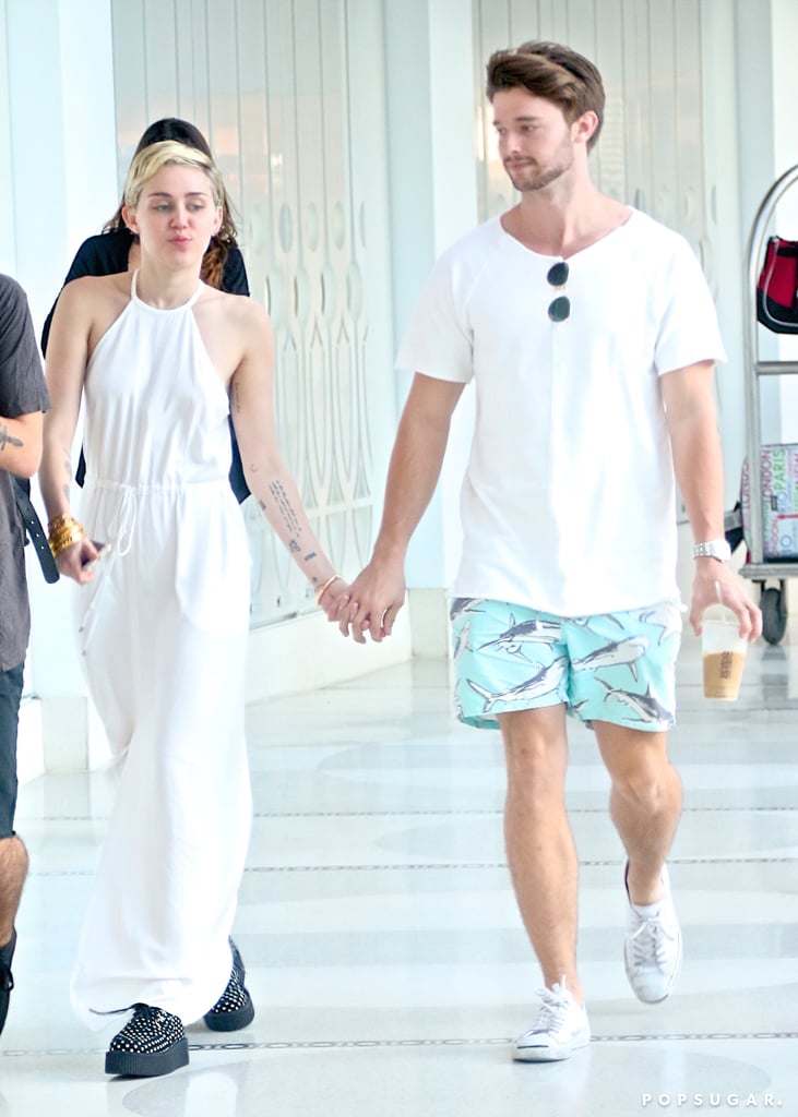 Miley Cyrus and Patrick Schwarzenegger at Art Basel 2014