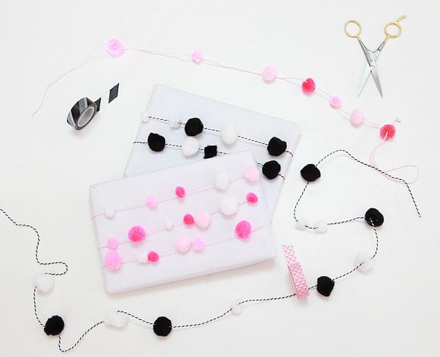 DIY Pom-Pom Garland and Gift Wrap