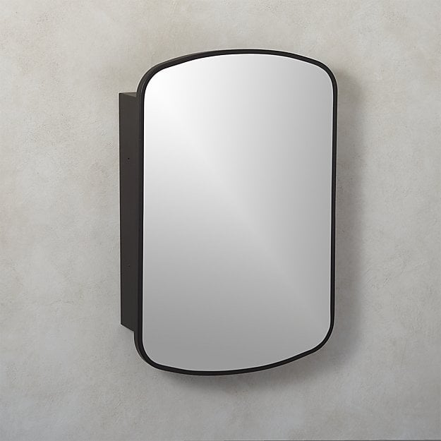 Rounded corner medicine top cabinet