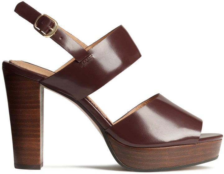 Burgundy Leather Sandals ($70)