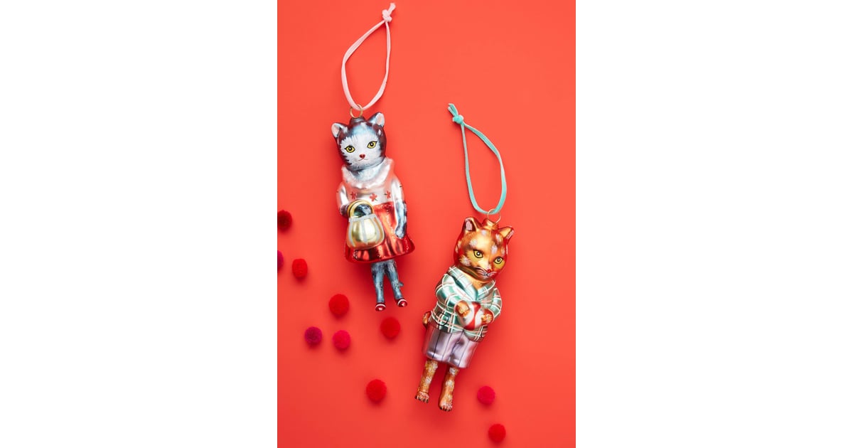 Cozy Cat Ornament Anthropologie Christmas Decorations 2019 POPSUGAR