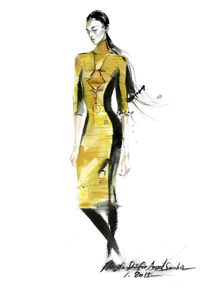 Angel Sanchez | Designer Sketches From New York Fashion Week Fall 2015 ...