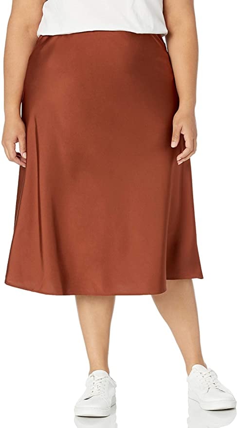 The Perfect Midi: The Drop Maya Silky Slip Skirt