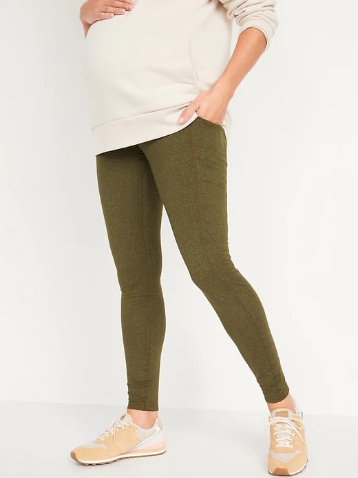 Old Navy Maternity Rollover-Waist CozeCore Leggings, 31 Old Navy Maternity  Pieces That'll Give You — and Your Bump — the Coziest Winter Ever
