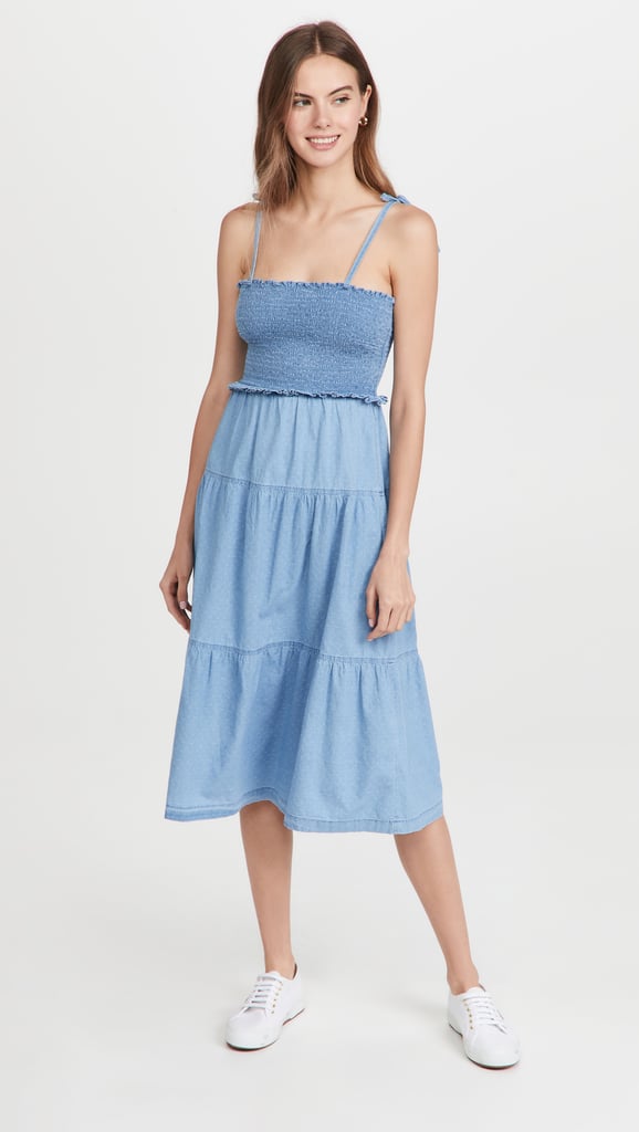 Madewell Smocked Tie Strap Dress