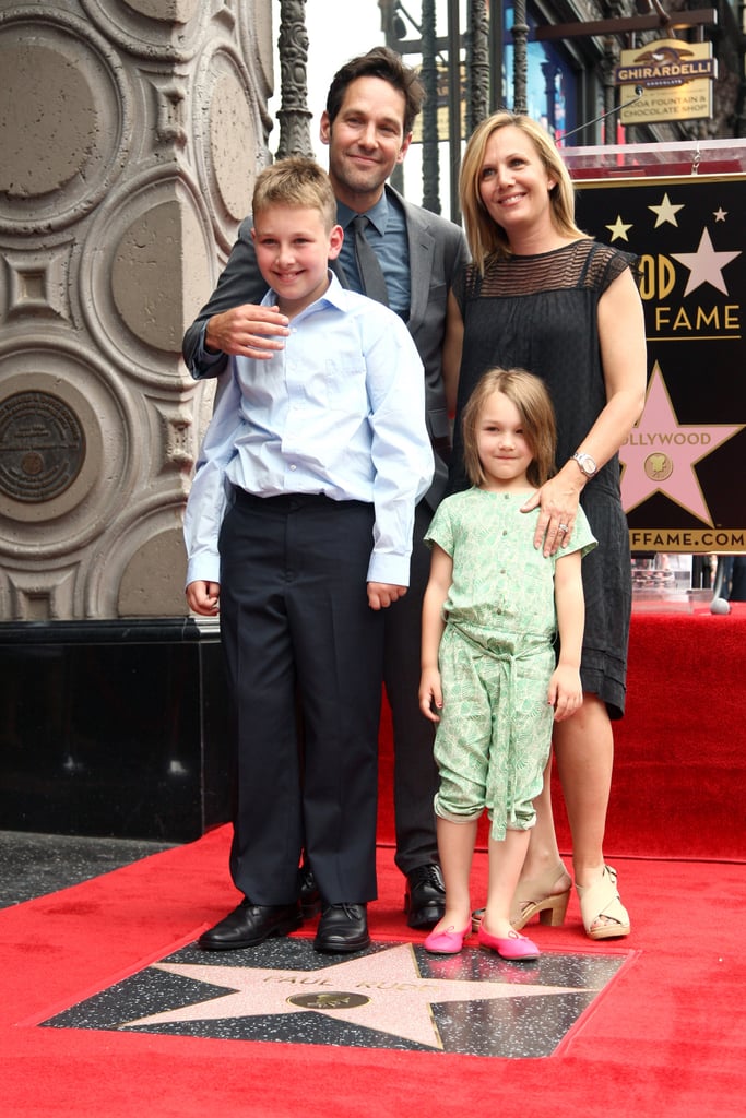 Paul Rudd was all smiles when he was honored with a star on the Hollywood Walk of Fame on Wednesday. The actor had the support of some of his famous friends, including Michael Douglas and Adam Scott, who both spoke during the ceremony. Paul also posed for pictures with his wife, Julie, and their two kids, Jack and Darby. Keep reading for the best pictures of Paul's special day, then check out 37 reasons you can't help but love Paul Rudd.