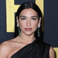 Dua Lipa Wears a Silk One-Shoulder Gown and Spandex Opera Gloves