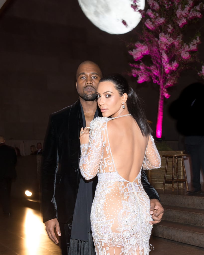 Kim Kardashian and Kanye West stayed close during the event.