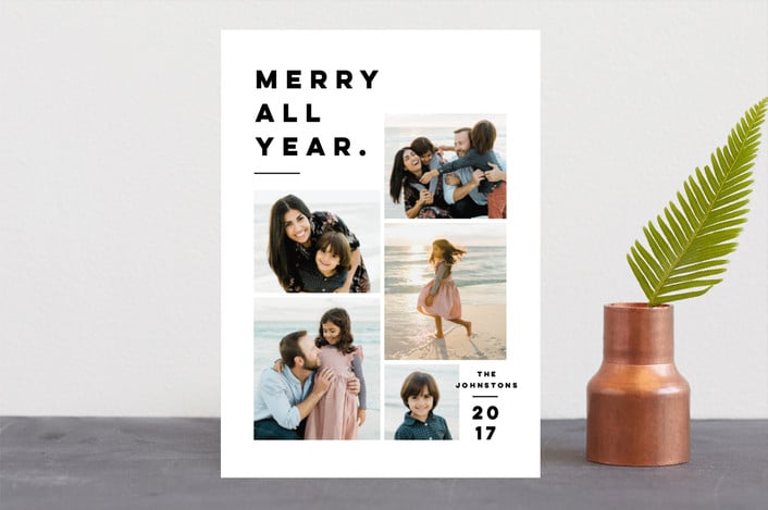 Merry All Year Card from Minted ($1-$3 per card)