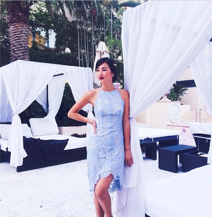 Turn heads in a gorgeous lace sheath that's perfect for dinner and dancing. 
Source: Instagram user garypepper