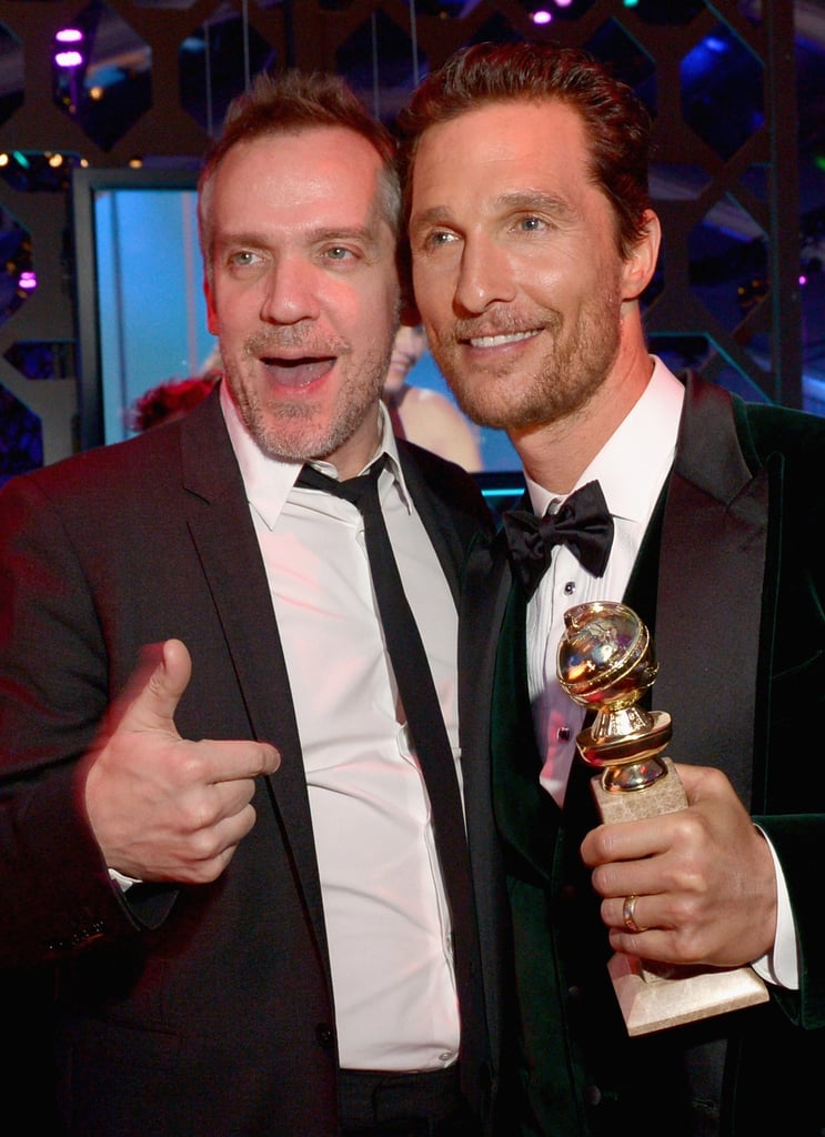 Matthew McConaughey celebrated his win with director Jean-Marc Vallée.