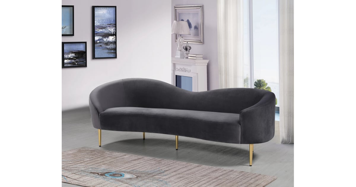 Affordable on sale velvet couch