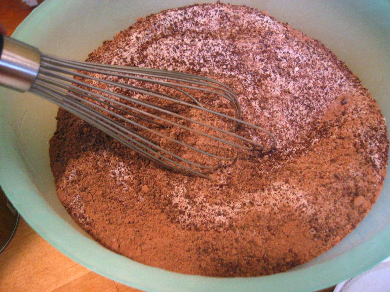 Add Dutch process cocoa powder.