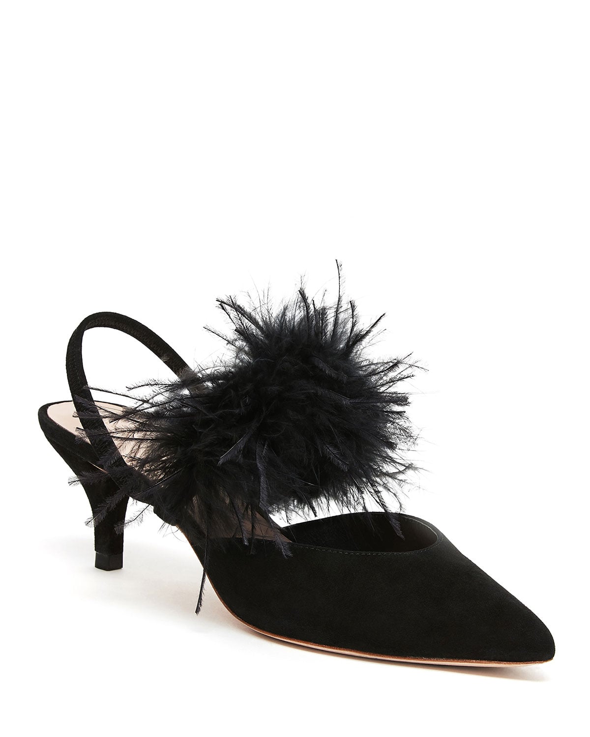 pumps with feathers