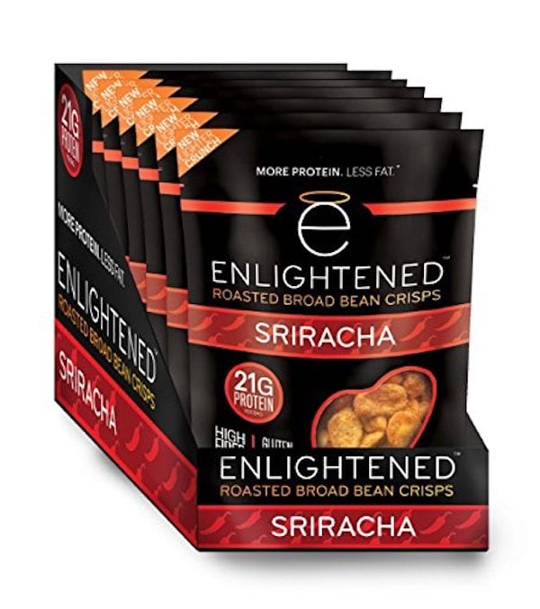 Enlightened Roasted Broad Bean Crisps, Sriracha