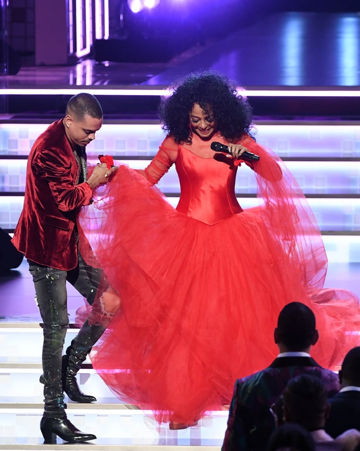 Pictured: Evan Ross and Diana Ross | Best Pictures From the 2019 Grammys | POPSUGAR Celebrity UK ...