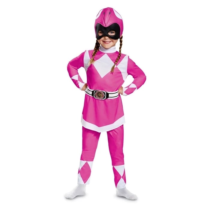Toddler Girls' Power Rangers Mighty Morphin Pink Ranger Halloween Costume