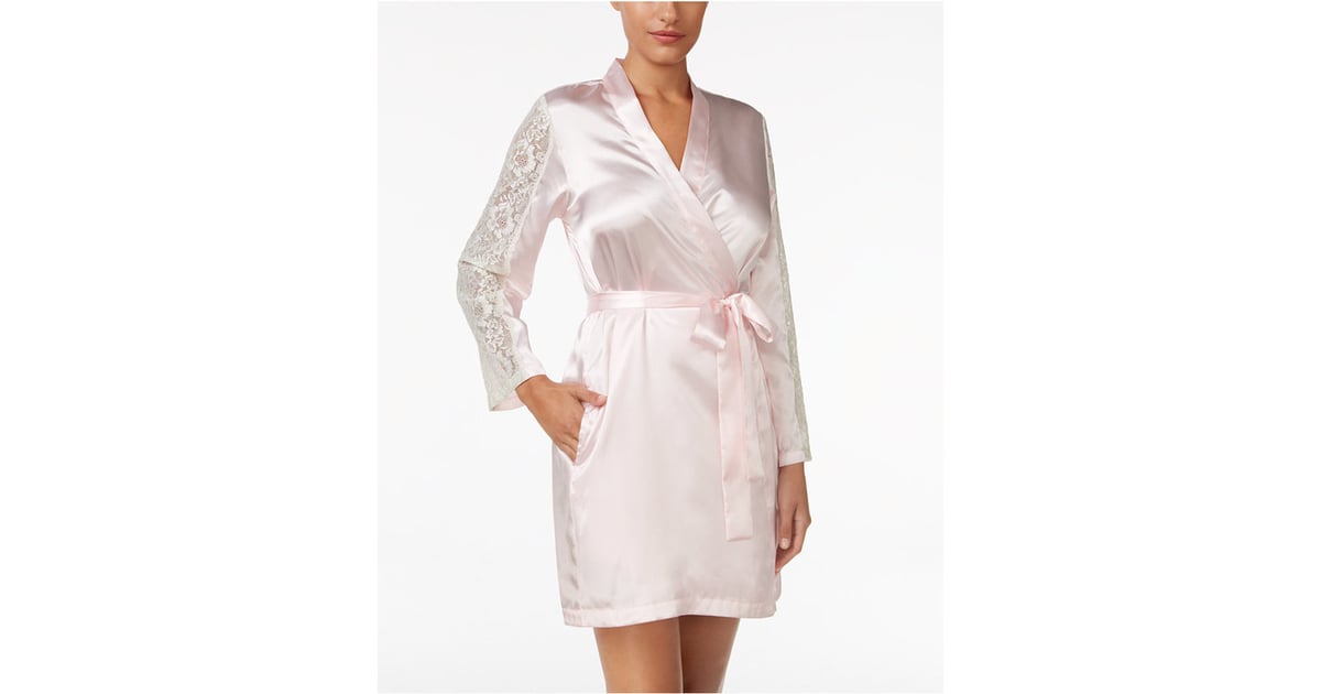 Thalia Sodi LaceSleeve Satin Wrap Robe Cheap Bridal Robes POPSUGAR