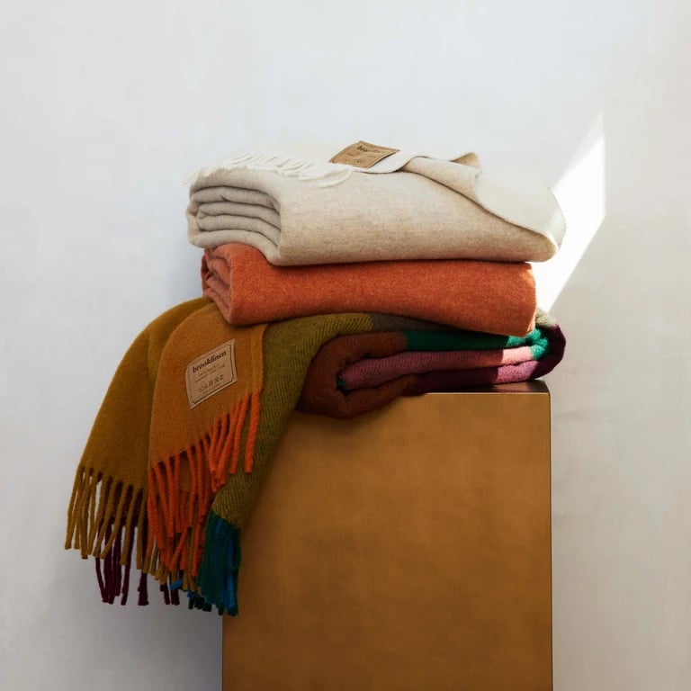 A Cozy Blanket: Brooklinen Two-Toned Lambswool Throw Blanket