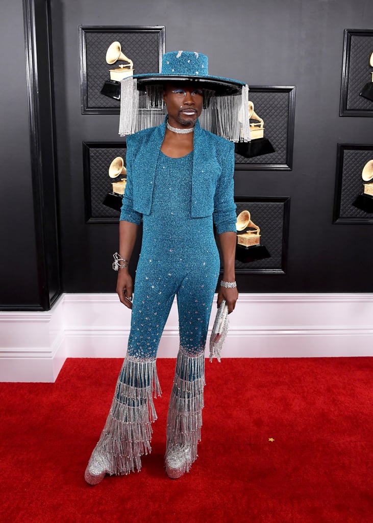 Billy Porter's Blue Sequined Outfit at the Grammys 2020