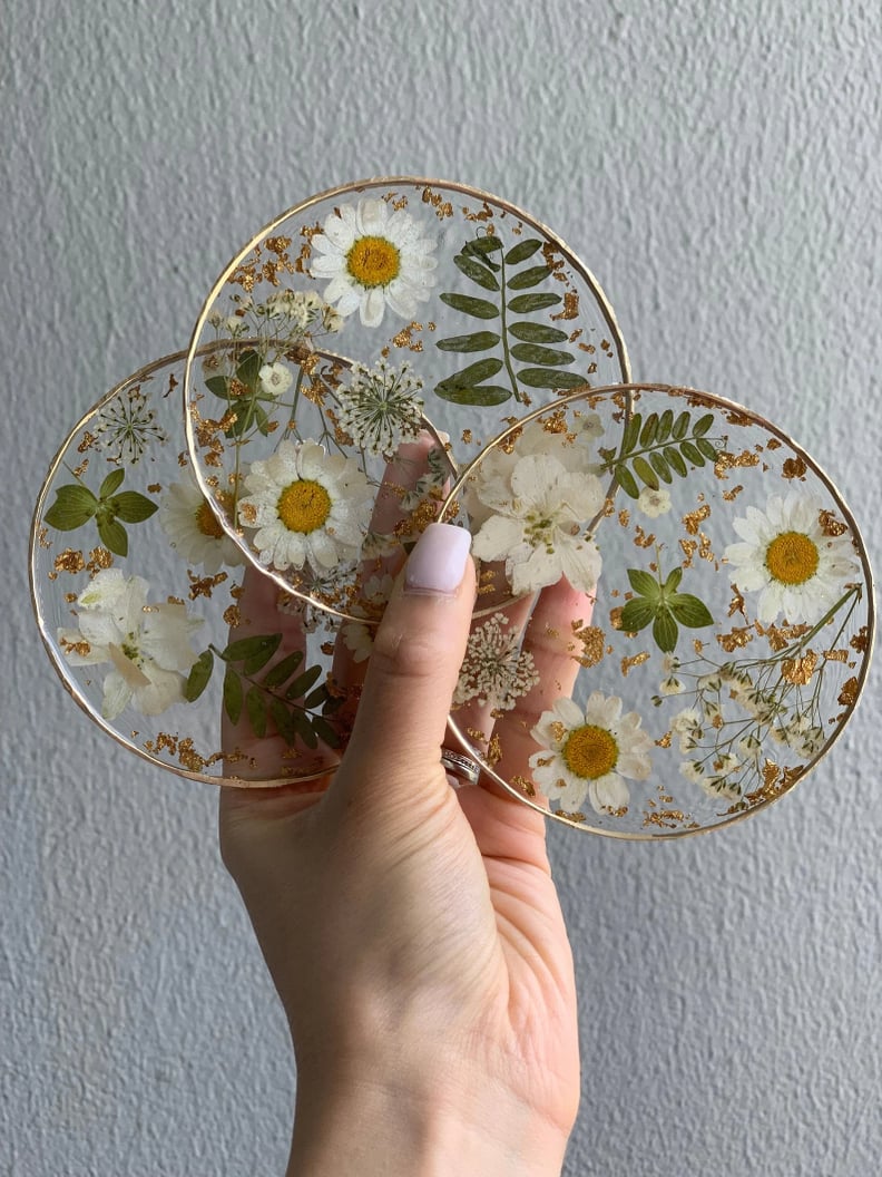 Floral Coasters: Dried Flower Resin Coasters