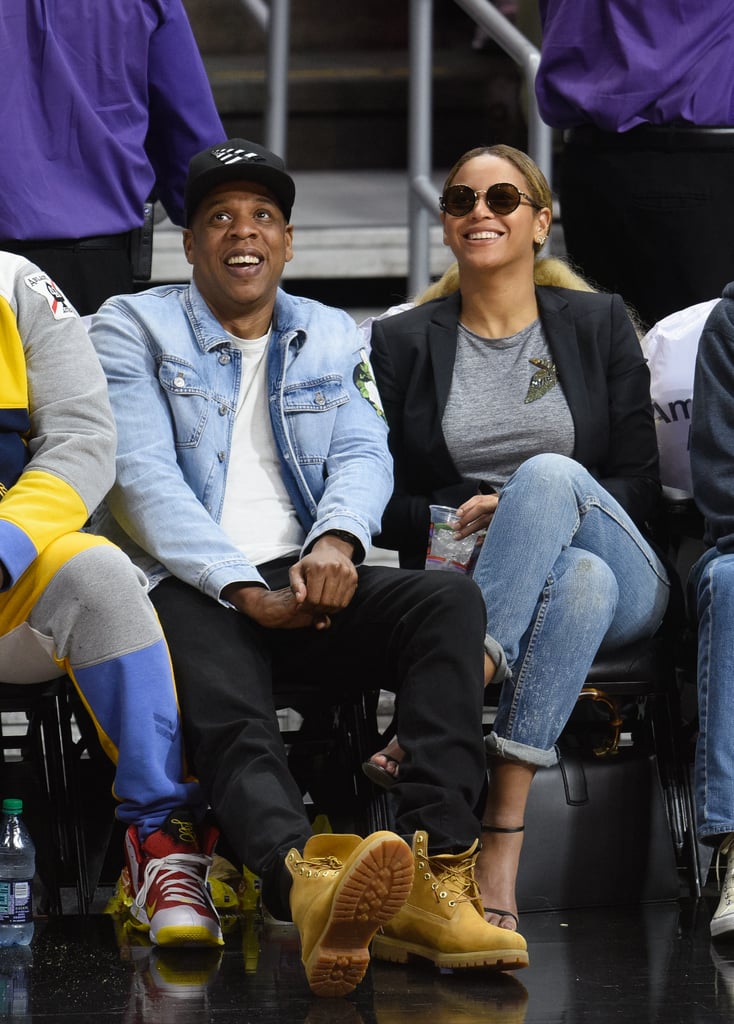 Beyonce and Jay Z at LA Clippers Game February 2016