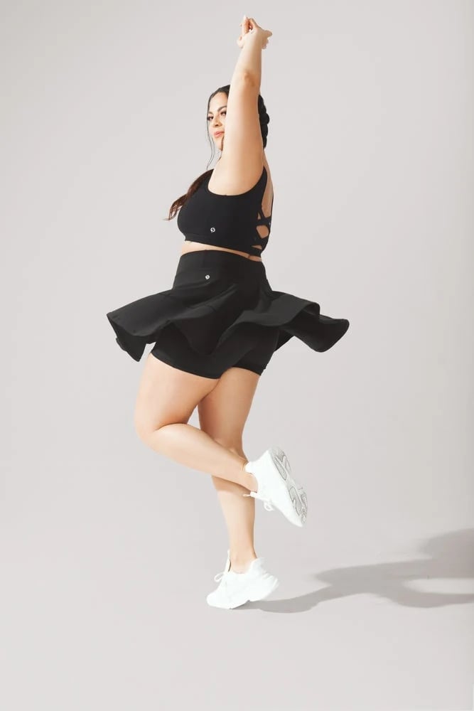 Popflex Active Twirl Skort in Black