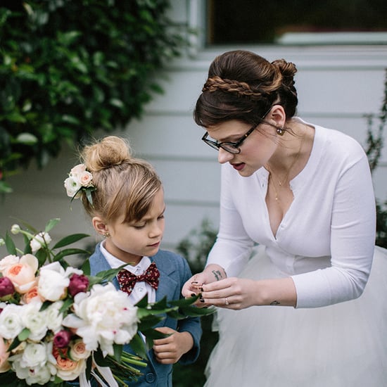 Little Girl Is Ring Bearer in Mom's Wedding