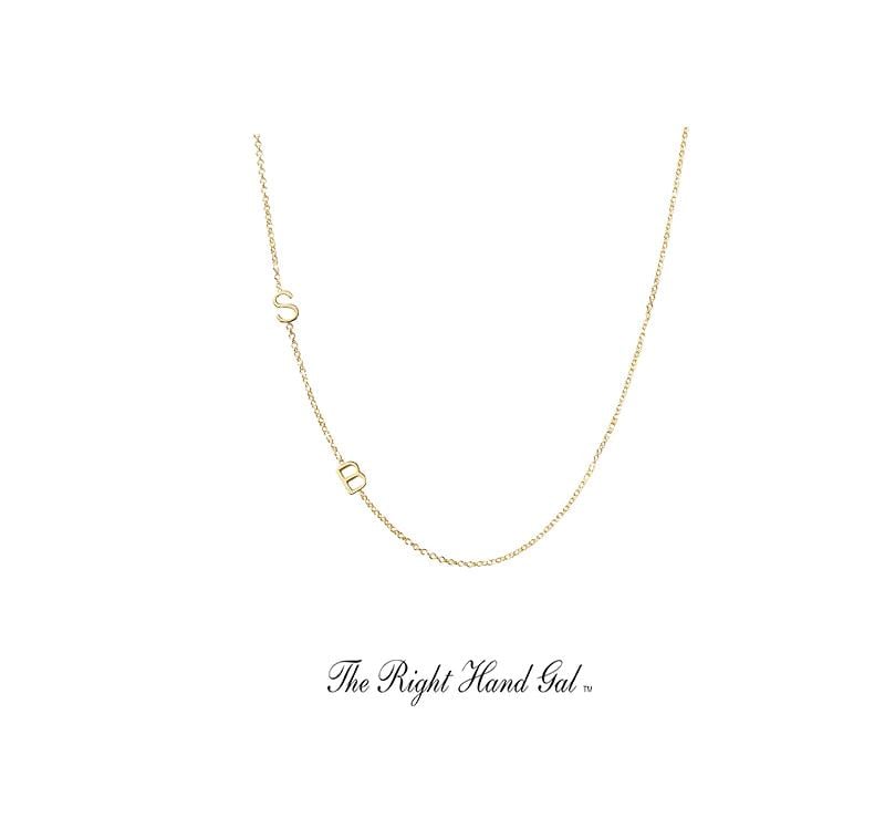 The Right Hand Gal Mini Initial Necklace