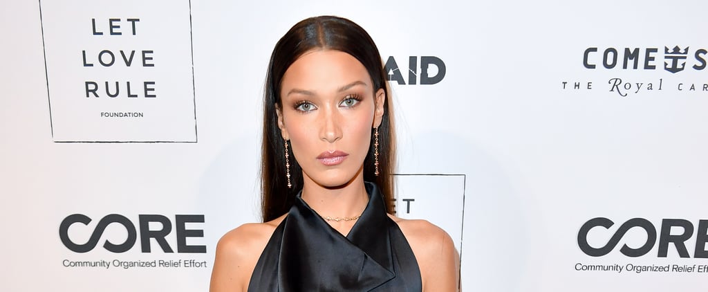 Bella Hadid's Black Dress and Chrome Hearts Body Chain