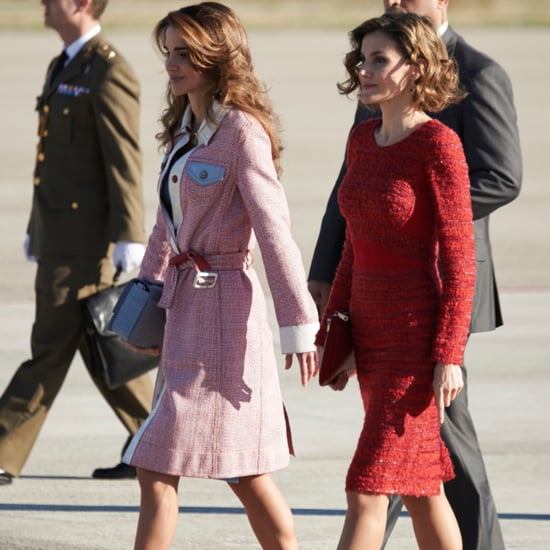 Queen Letizia of Spain and Queen Rania of Jordan Wearing Red